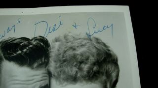 Lucille Ball & Desi Arnaz Hand Signed Autographs on B&W Photo 3