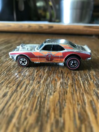Vintage 1960s Mattel Hot Wheels Redline Silver Heavy Chevy Car