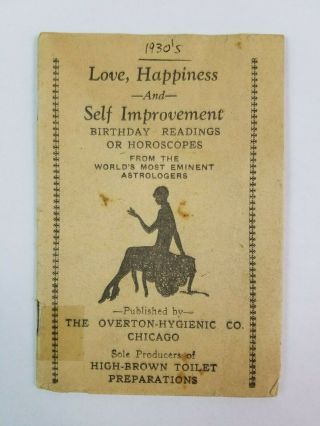 1930s Overton Hygienic Company Chicago Advertising Booklet Rare Ephemera Toilet