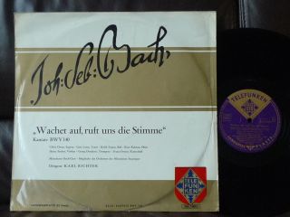 Bach Cantata 140 Karl Richter Endres Violin Gert Lutze Engen Mono Telefunken Lp