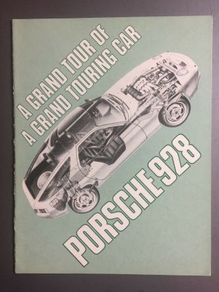 1978 Porsche 928 " Grand Tour " Showroom Advertising Sales Brochure Rare Awesome