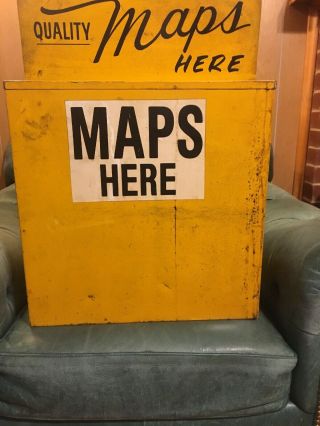 Map Gas Oil Advertising Map Rack Sign 10