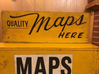 Map Gas Oil Advertising Map Rack Sign 11