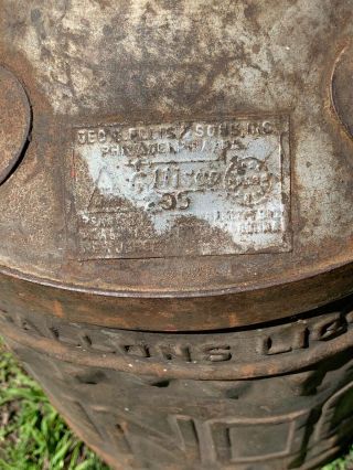 1930s SUNOCO 5 Gallon ELLISCO FUEL OIL Embossed CAN 3