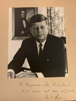 John F.  Kennedy Autograph Inscription To Friend Congressman Dan Rostenkowski
