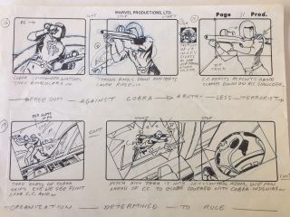 G.  I.  Joe Production Storyboards for the Opening Title cel 2