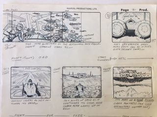 G.  I.  Joe Production Storyboards for the Opening Title cel 6