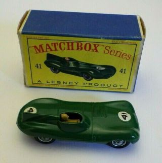 Matchbox Lesney 41 Jaguar Racing Car D.  Type Cn