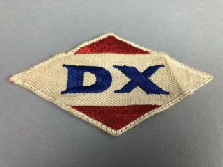 Dx Motor Oil Gas Advertising Uniform Jacket Patch 5 " Large Old Vintage 1970s