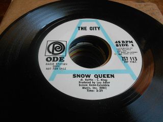 City 1968 Dj Demo Carol King 45 Snow Queen / Paradise Alley