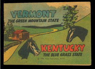 Vermont & Kentucky Nn Not In Guide Mini - Comic Vital Food Giveaway 1954 Vg,