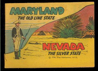 Maryland & Nevada Nn Not In Guide Mini - Comic Vital Food Giveaway 1954 Gd - Vg