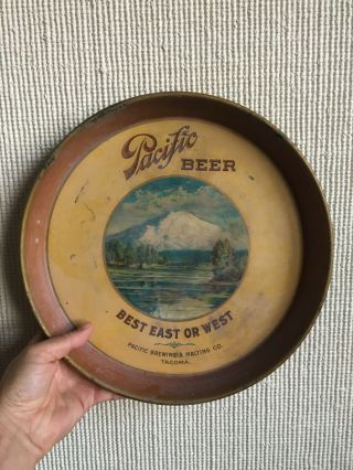 Vintage Pacific Beer - Brewing & Malting 12 " Metal - Tacoma Wa