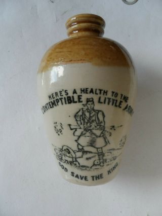 World War One,  " Contemptible Little Army " Pictorial Whisky Jug