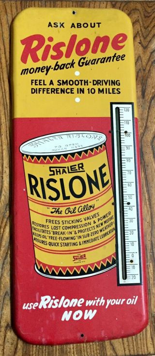 Rislone Oil Thermometer Advertising Sign