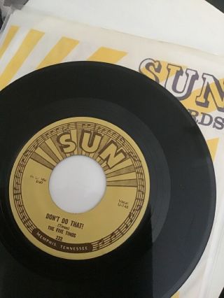 Five Tinos Sitting By The Window Don’t Do That Rare Sun Records 45 222
