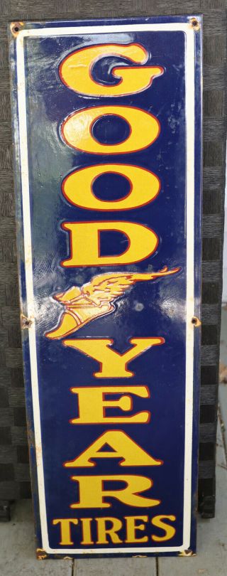36 " Goodyear Tires Porcelain Sign Gas Station