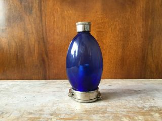 German Pocket Sputum Flask Spitoon „blue Henry”