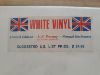 Beatles White Album (white Vinyl) Limited Edition U.  K.  Pressing Un - Opened