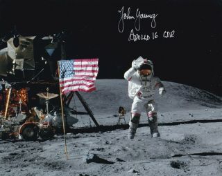 John Young Apollo 16 Moon Walker - Lunar Eva - Signed 8x10 Photo Nasa W - Loa
