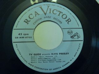 Tv Guide Presents Elvis Presley 45 Rca Victor 1 - Sided 4 Ad Spot 8705