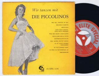 Die Piccolinos Wir Tanzen Mit Danish Ep 45ps 1960s Sophia Loren / Eurovision