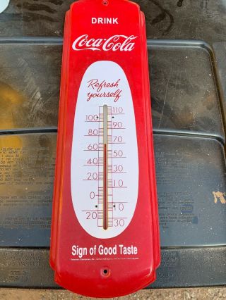 Vintage Coca Cola Thermometer In Very Good Conditions And
