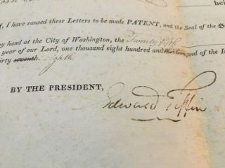 President James Madison hand signed Presidential 1813 Document 7