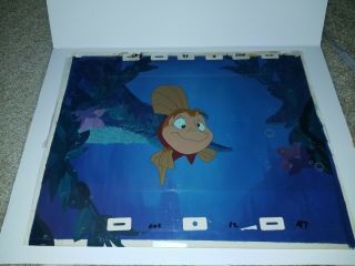 Animation Cel setup from Don Bluth Segment of movie Xanadu with background 2