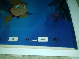 Animation Cel setup from Don Bluth Segment of movie Xanadu with background 3