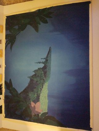 Animation Cel setup from Don Bluth Segment of movie Xanadu with background 7