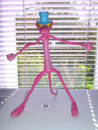 Vtg Htf United Artist Bendable Pink Panther Bendy Figure Hong Kong 10.  5 " /8 " Tail