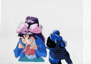 La Blue Girl Japanese Animation Cel With Douga A18