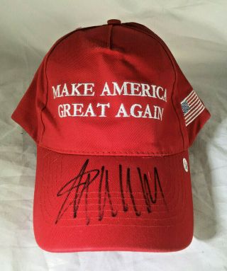President Donald Trump / Autographed " Make America Great Again " Red Hat /