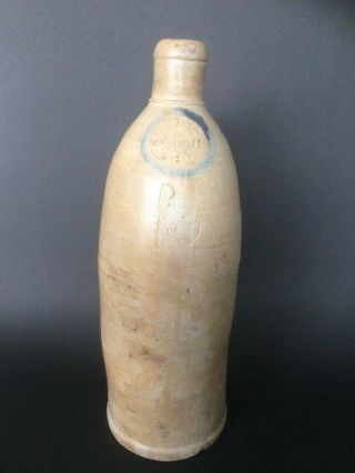 An 18th.  Cent Westerwald Stoneware Mineral Water Bottle