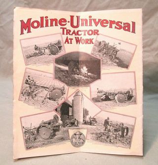 VINTAGE 1920s MOLINE UNIVERSAL TRACTOR MODEL D 14 PAGE BROCHURE ONE MAN TRACTOR 2