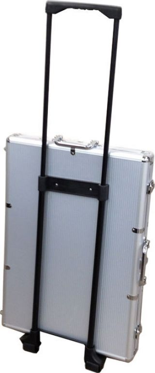 1000 Wheeled Chip Case With 3 Card Slots Holds 1000 Poker Chips And 3 Decks