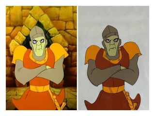 Dragon ' s Lair Animation Cel Dirk Daring Princess Daphne Don Bluth Space Ace 3