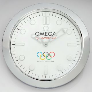 Omega Seamaster Wall Clock Olympic Showroom Dealer Display Official Clock