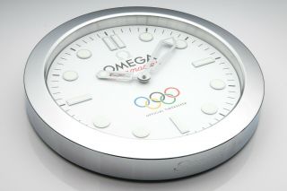 OMEGA SEAMASTER WALL CLOCK OLYMPIC SHOWROOM DEALER DISPLAY OFFICIAL CLOCK 2