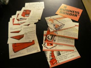 1939 Coca Cola Set Of Business Builder Cards For Salesman Sample Cooler