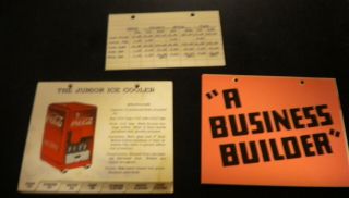 1939 COCA COLA Set of Business Builder Cards for Salesman Sample Cooler 2