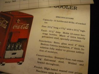 1939 COCA COLA Set of Business Builder Cards for Salesman Sample Cooler 6