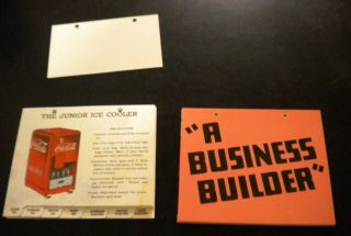 1939 COCA COLA Set of Business Builder Cards for Salesman Sample Cooler 7