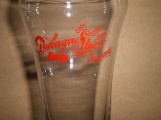 Vintage Dubuque Star Brewing Co.  Acl Enamel Sham Shell Beer Glass Iowa