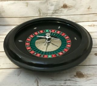 Large Roulette Wheel Made In Usa Black Bakelite 18 " Roulette Wheel A.  C.  E.  - Read
