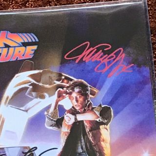 Back to the Future Poster Signed by Michael J.  Fox,  Christopher Lloyd & MORE 2