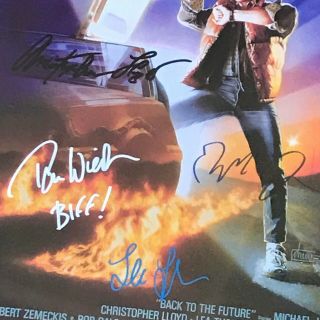 Back to the Future Poster Signed by Michael J.  Fox,  Christopher Lloyd & MORE 3