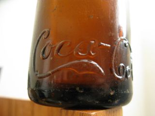 Rare Amber Straight Sided Heel Script Coca Cola Bottle,  Norton,  Va