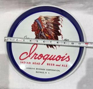 Vintage Iroquois Beverage Corp Indian Head Beer & Ale 12” Tray 8
